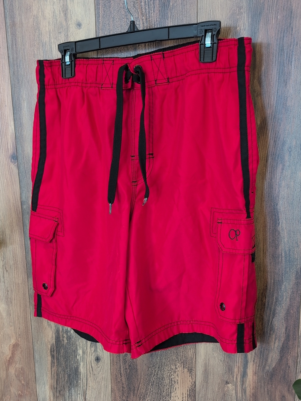 OP Red Swim Trunks Board Shorts M       669A